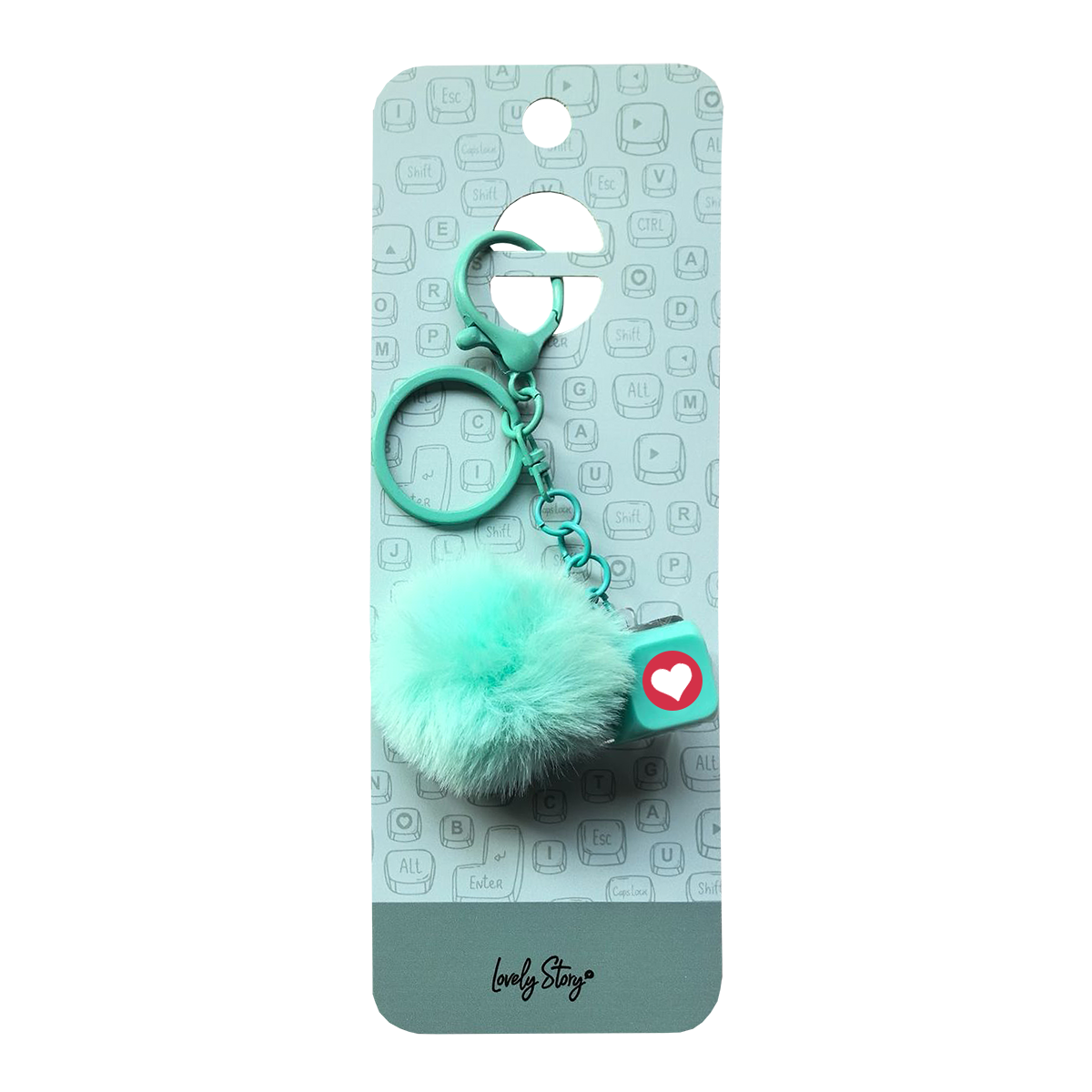 Llavero con iniciales Tecla - Mint