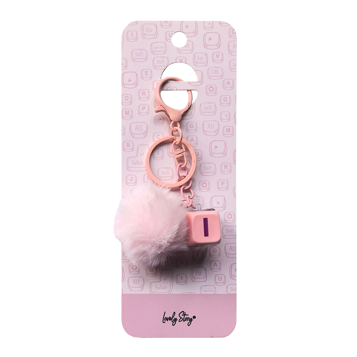 Llavero con iniciales Tecla - Pink