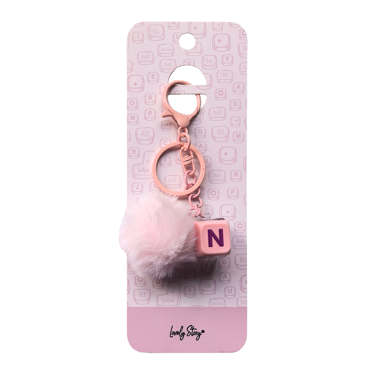 Llavero con iniciales Tecla - Pink