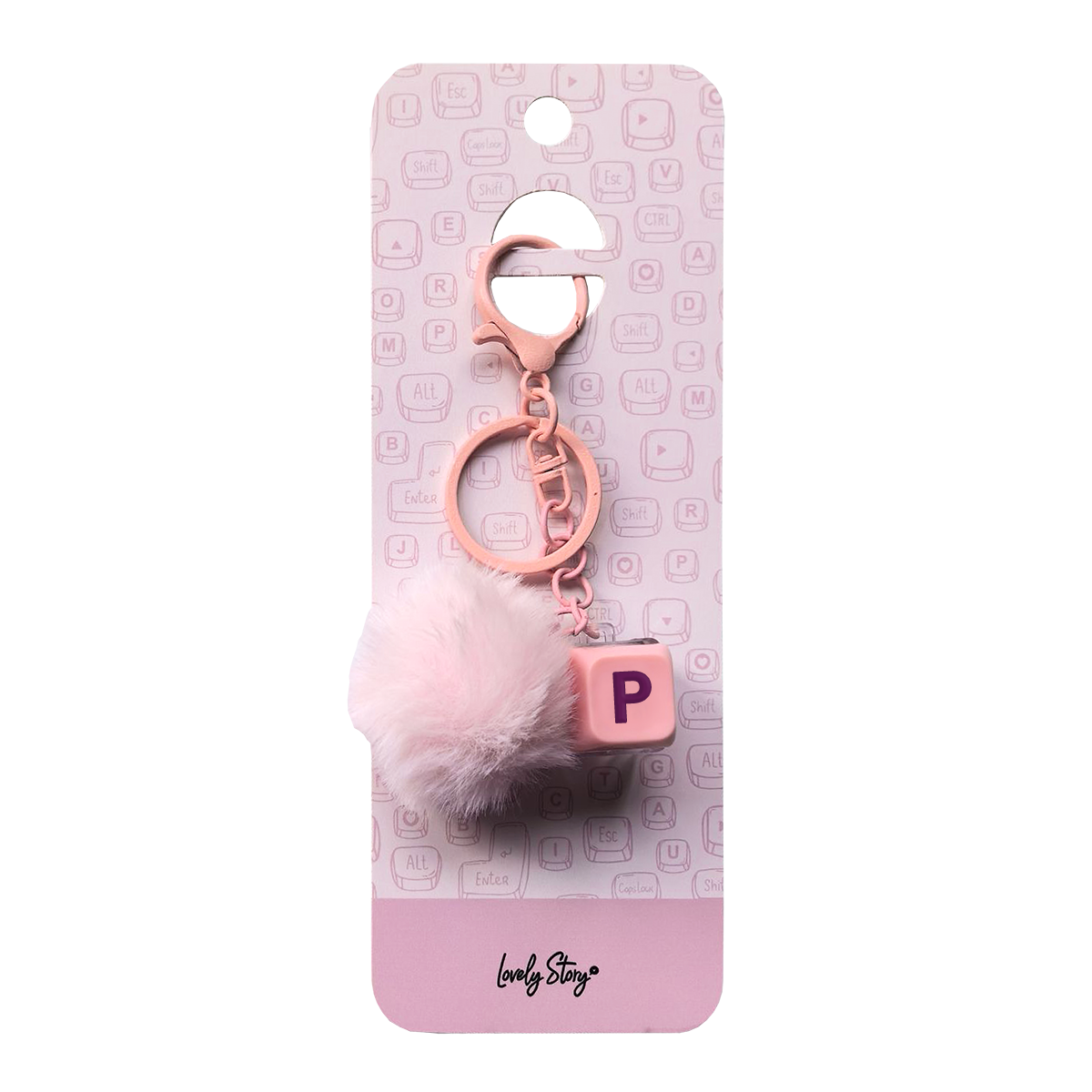 Llavero con iniciales Tecla - Pink