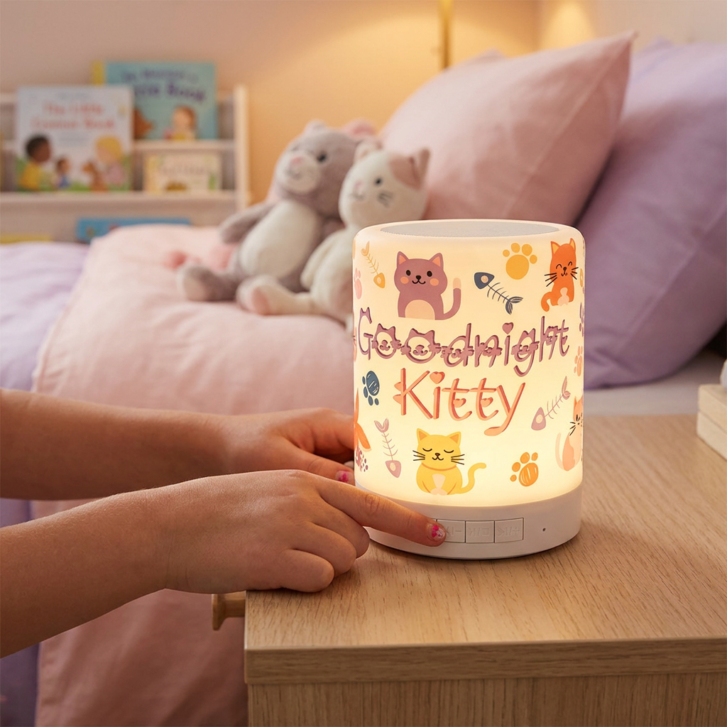 Lámpara altavoz Bluetooth - Goodnight Kitty