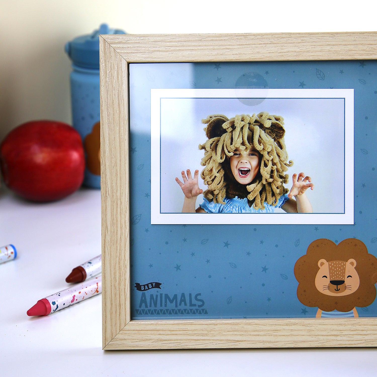 Marco de fotos madera - Lion