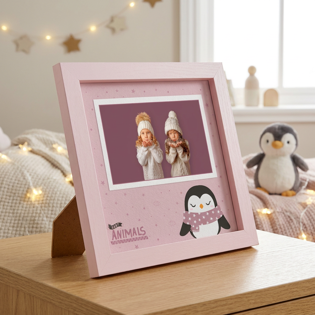 Marco de Madera Infantil – Pingüino | Aurea Kids