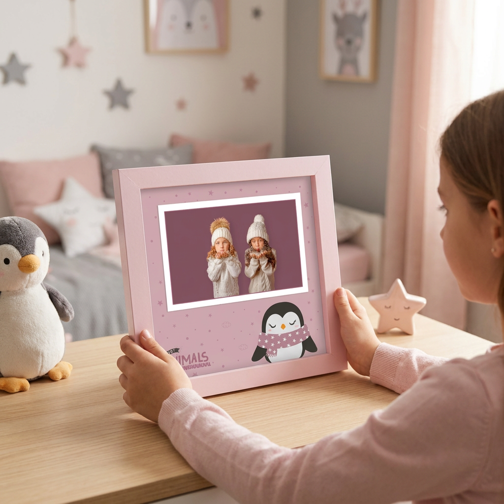 Marco de Madera Infantil – Pingüino | Aurea Kids