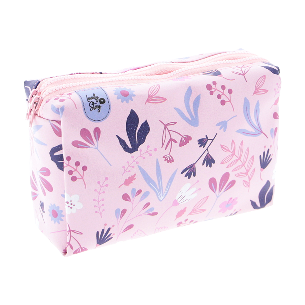 Neceser Estampado con Doble Cremallera