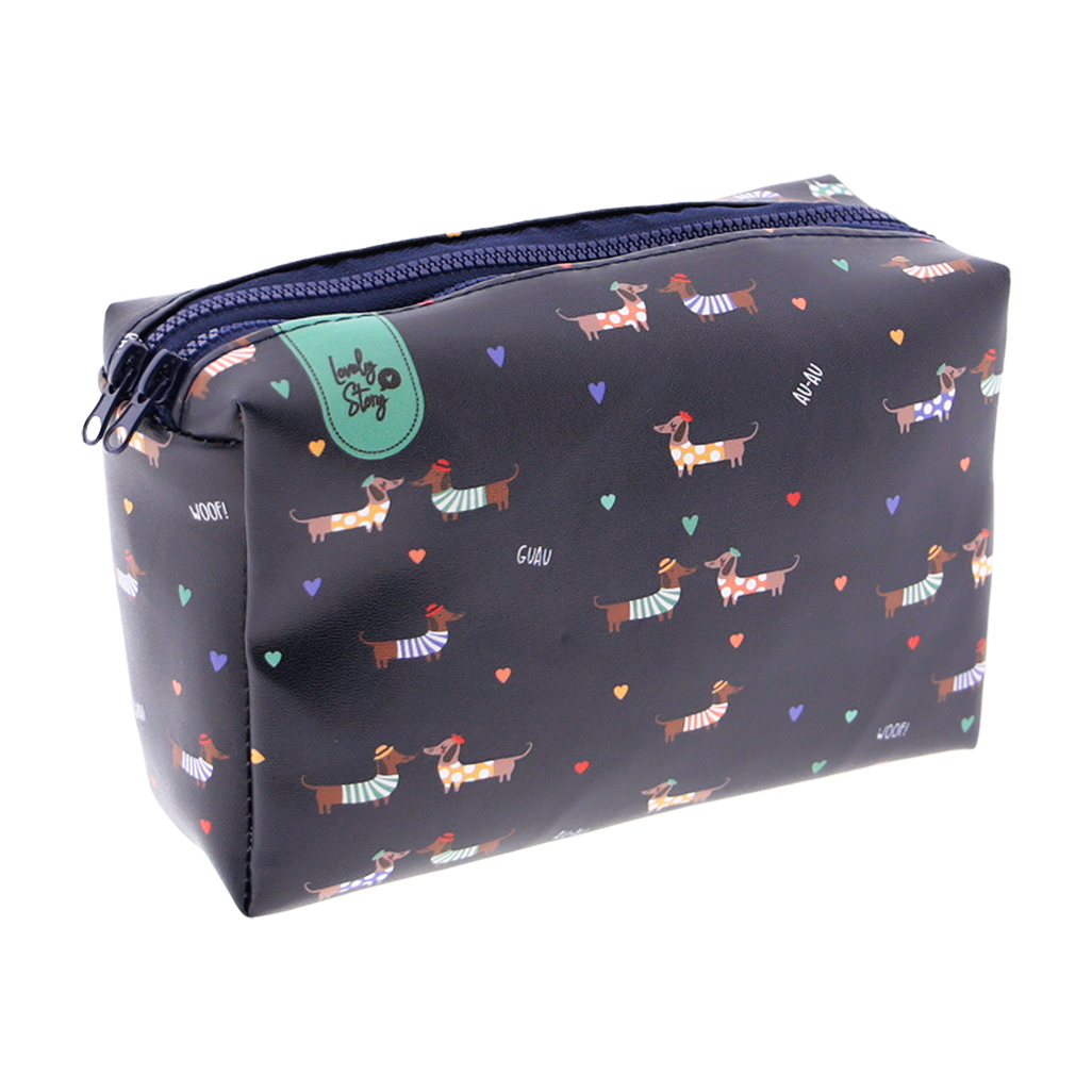 Neceser Estampado con Doble Cremallera