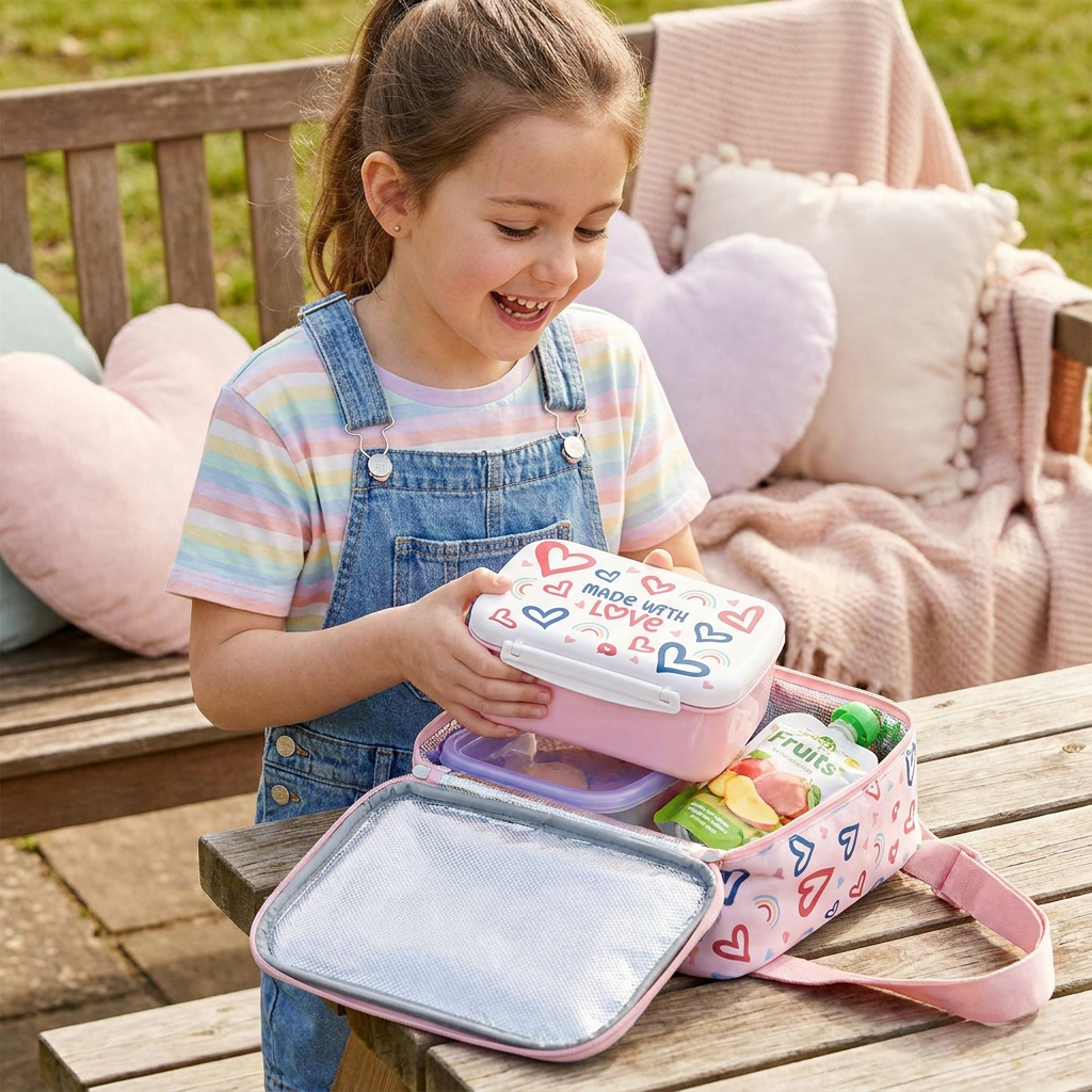 Tupper hermético - Made With Love - Ice/Pink