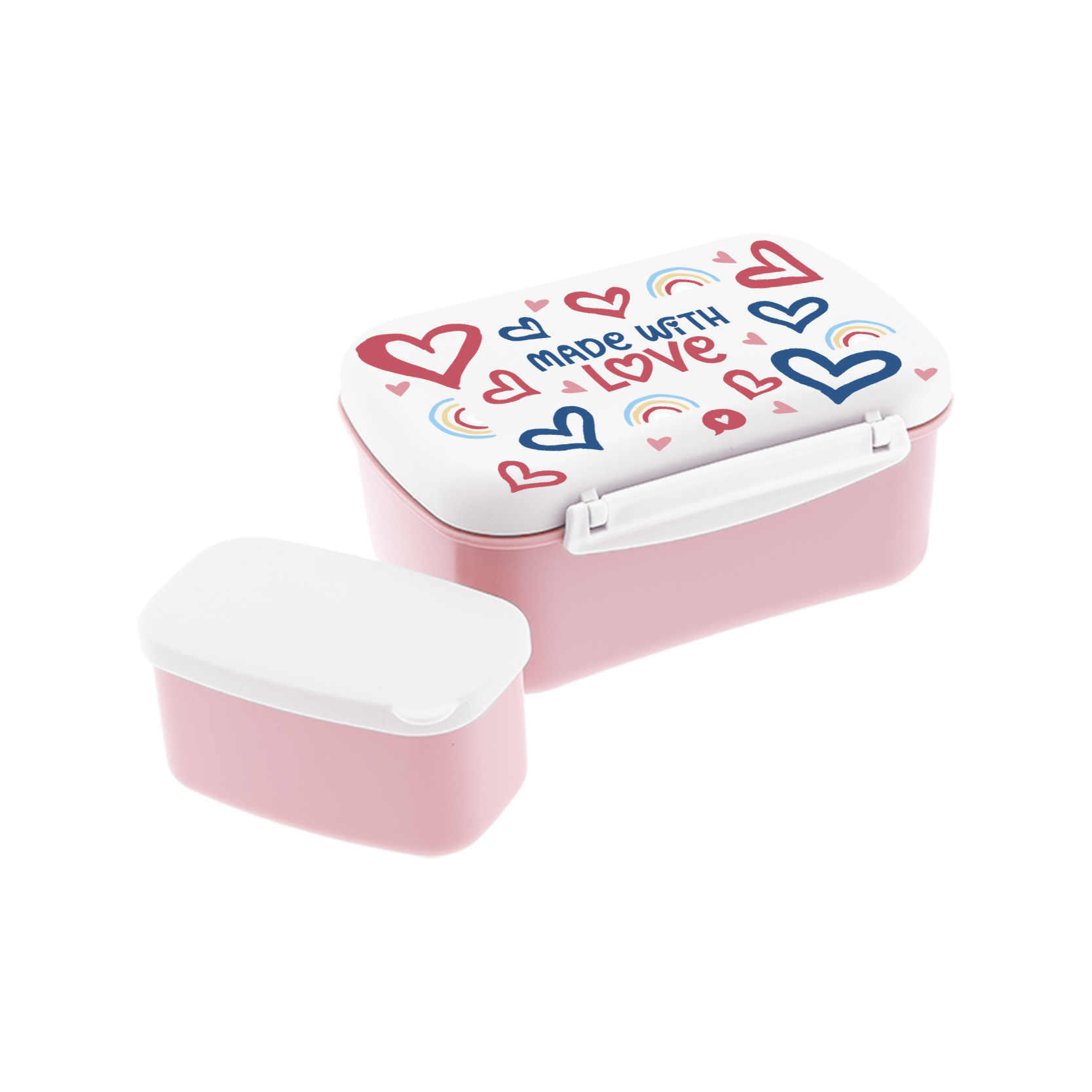 Tupper hermético - Made With Love - Ice/Pink