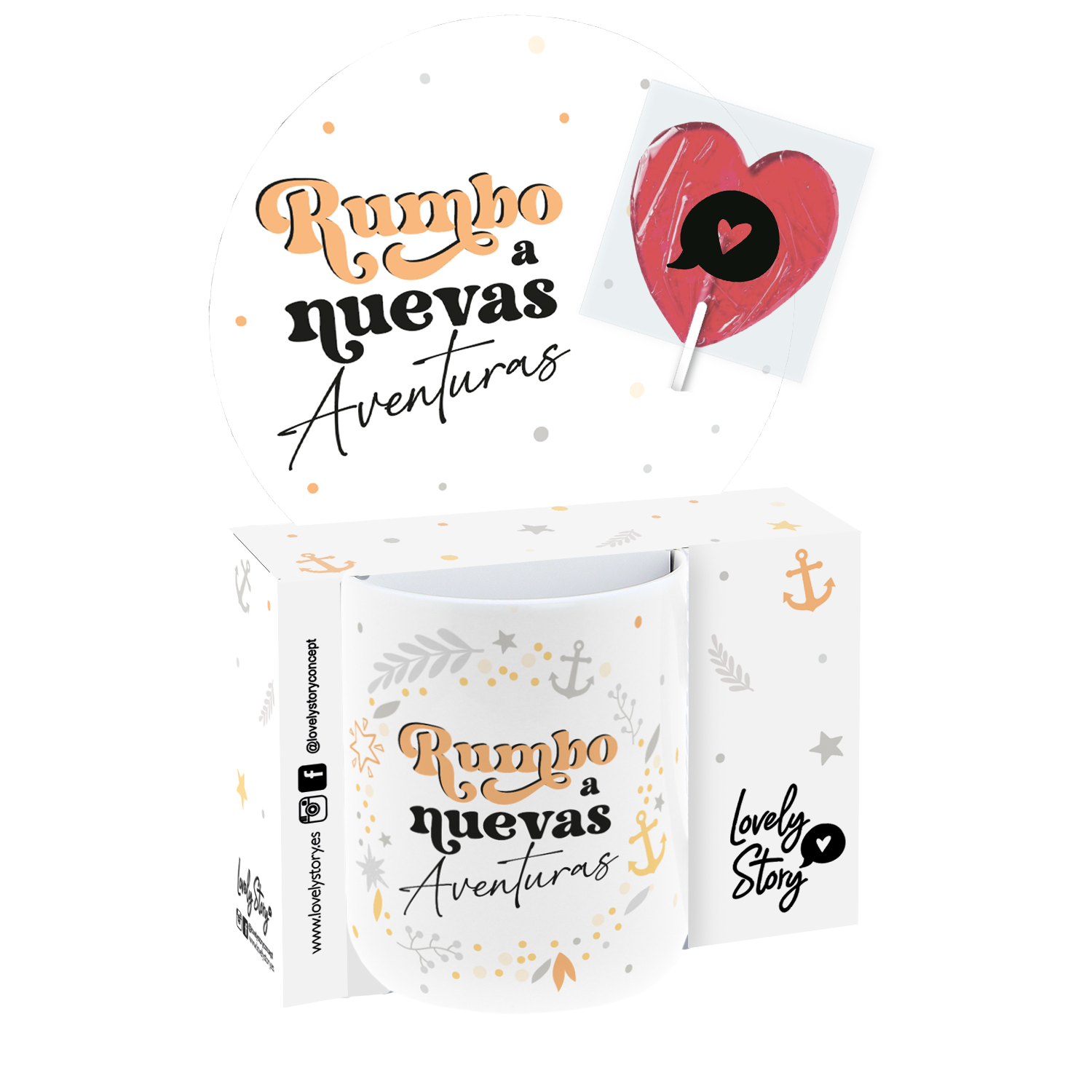Taza 330ml con Piruleta – Especial Comunión | Lovely Story