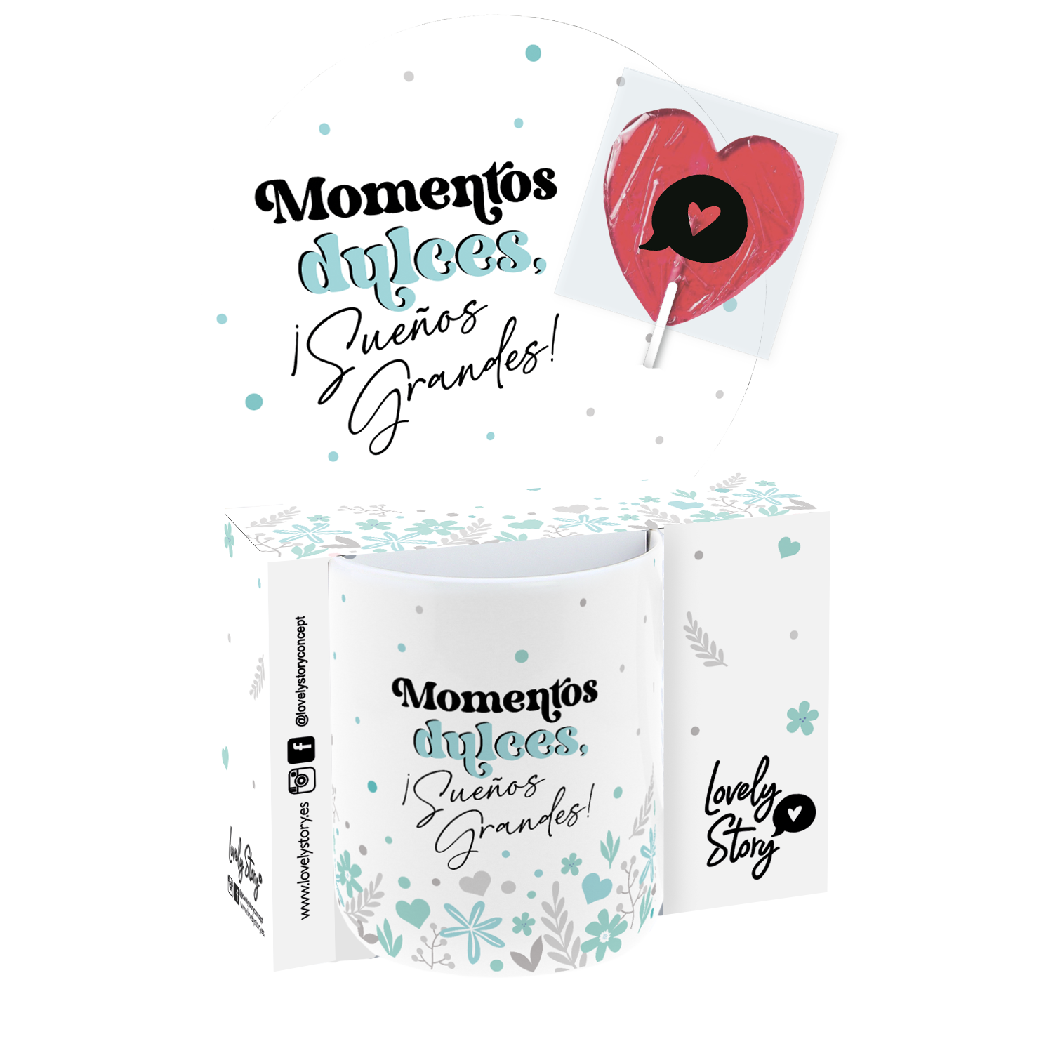 Taza 330ml con Piruleta – Especial Comunión | Lovely Story