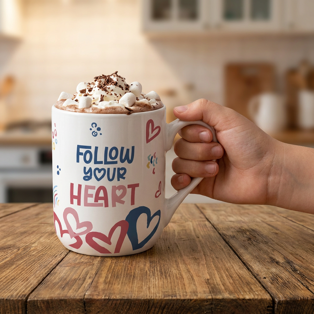 Taza 330 ml - Follow Your Heart - Ice