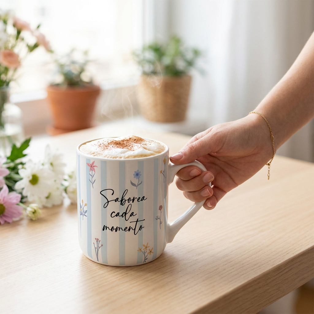 Taza de Cerámica – Petal Whisper | Lovely Story