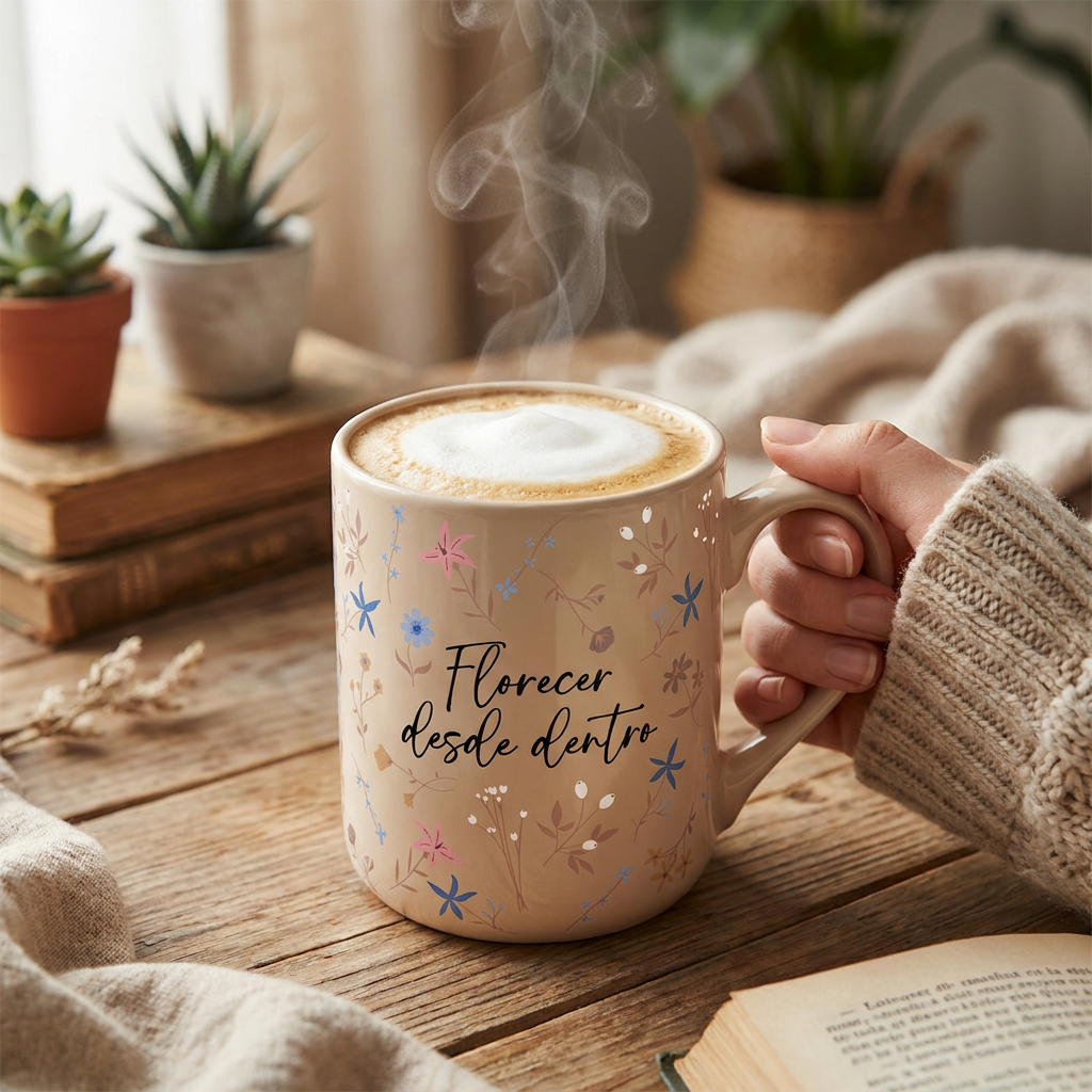 Taza de Cerámica – Petal Whisper | Lovely Story