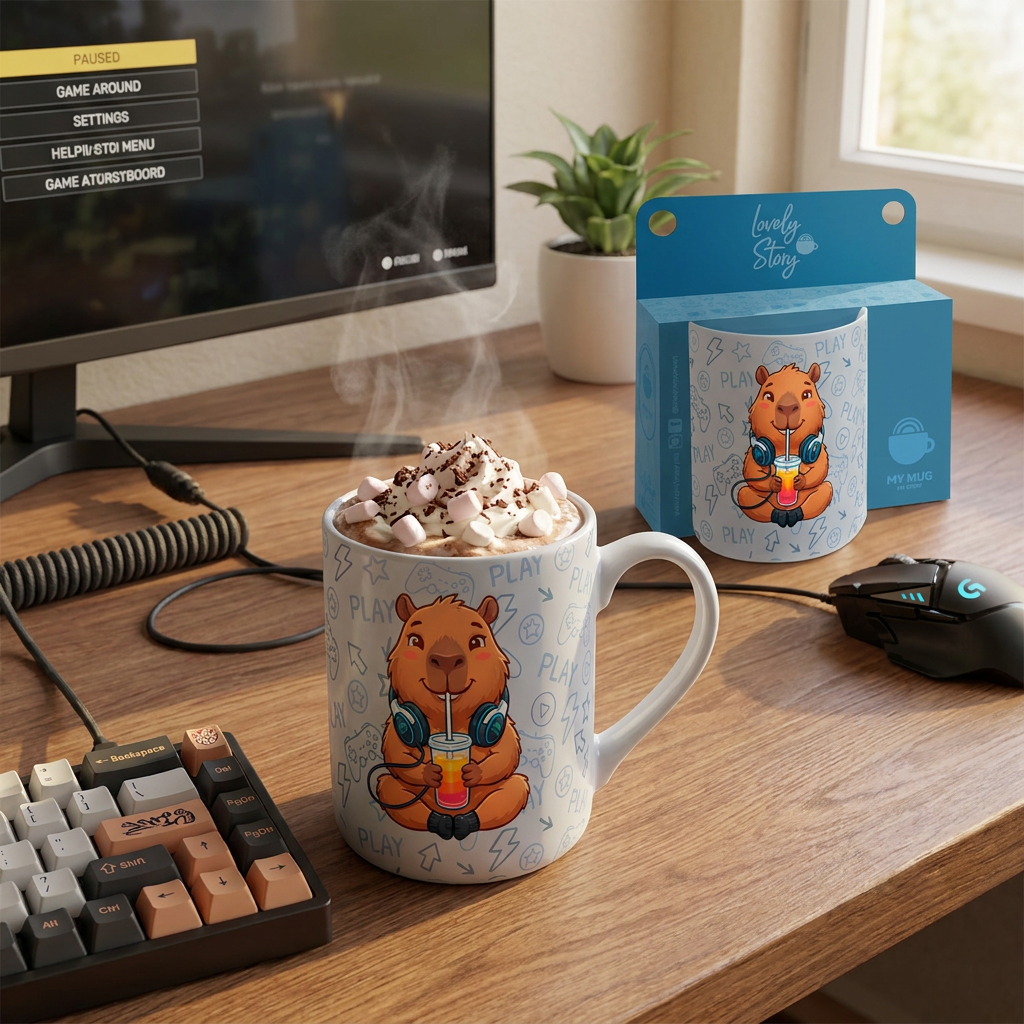 Taza 330 ml - Capi Gamer - Petrol Blue