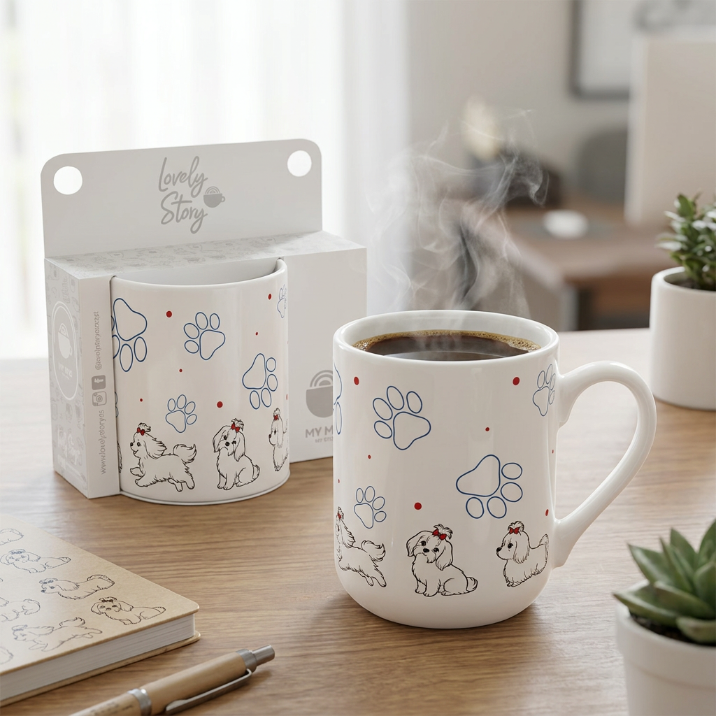 Taza de Cerámica – Fluffy Friend - Model Fluffy Friend