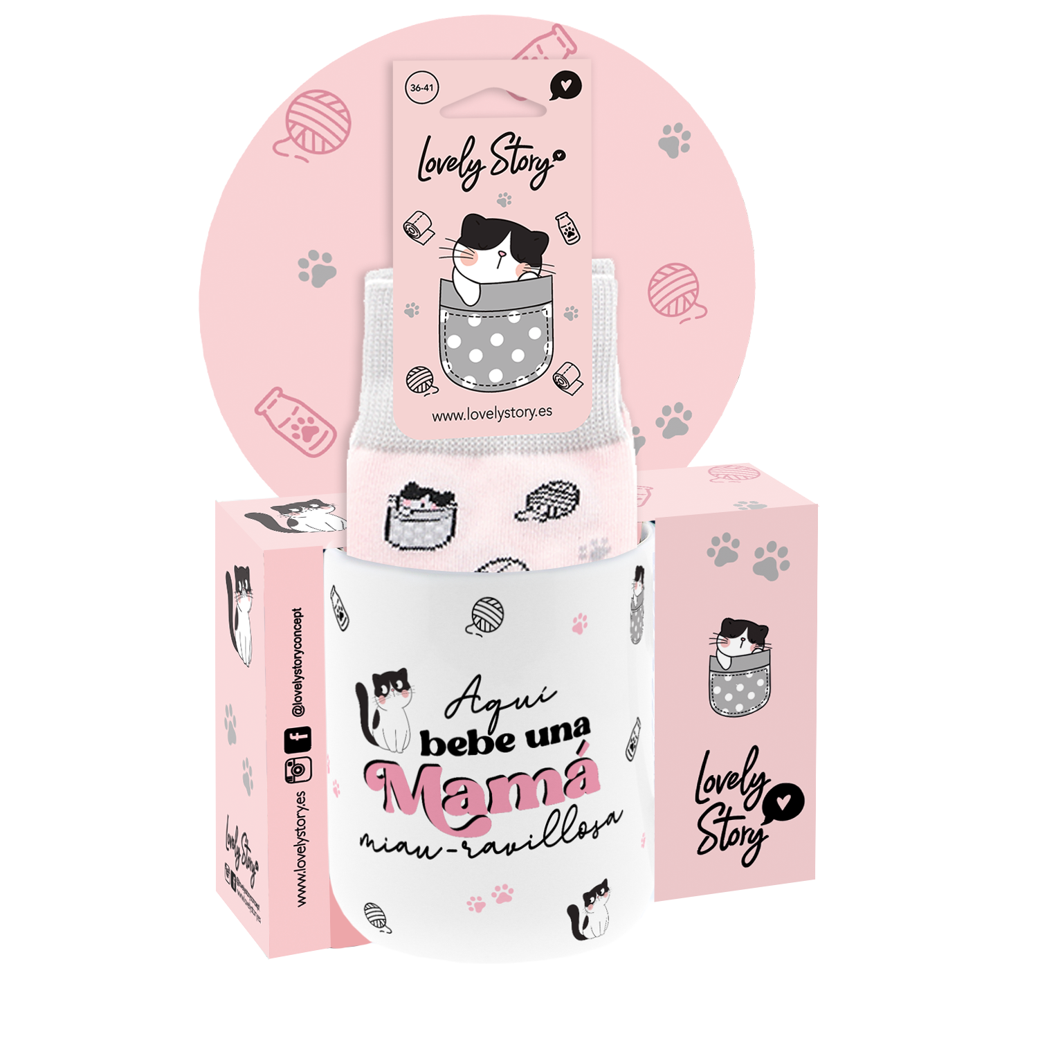 Taza de Cerámica con Calcetines – Especial Mamá | Lovely Story