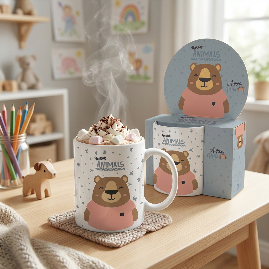 Taza de Plástico – 3D Animals | Aurea Kids