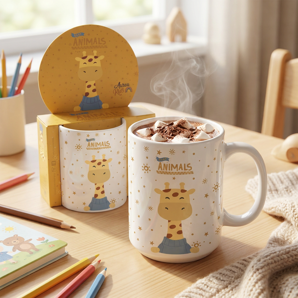 Taza de Plástico – 3D Animals | Aurea Kids