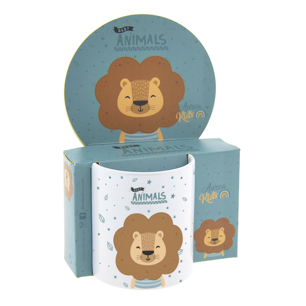 Taza Infantil Plástico 330ml - 3D Animals