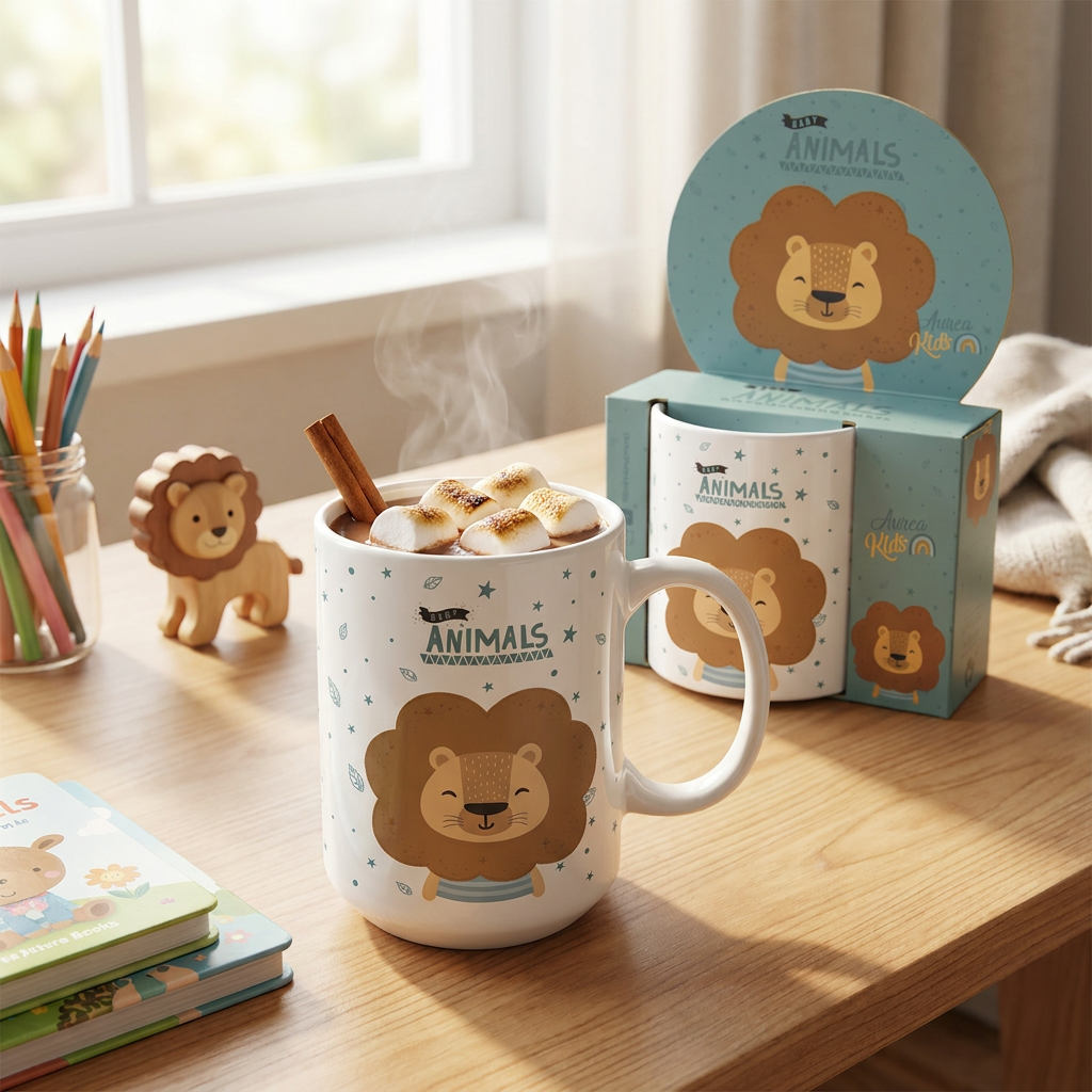 Taza de Plástico – 3D Animals | Aurea Kids