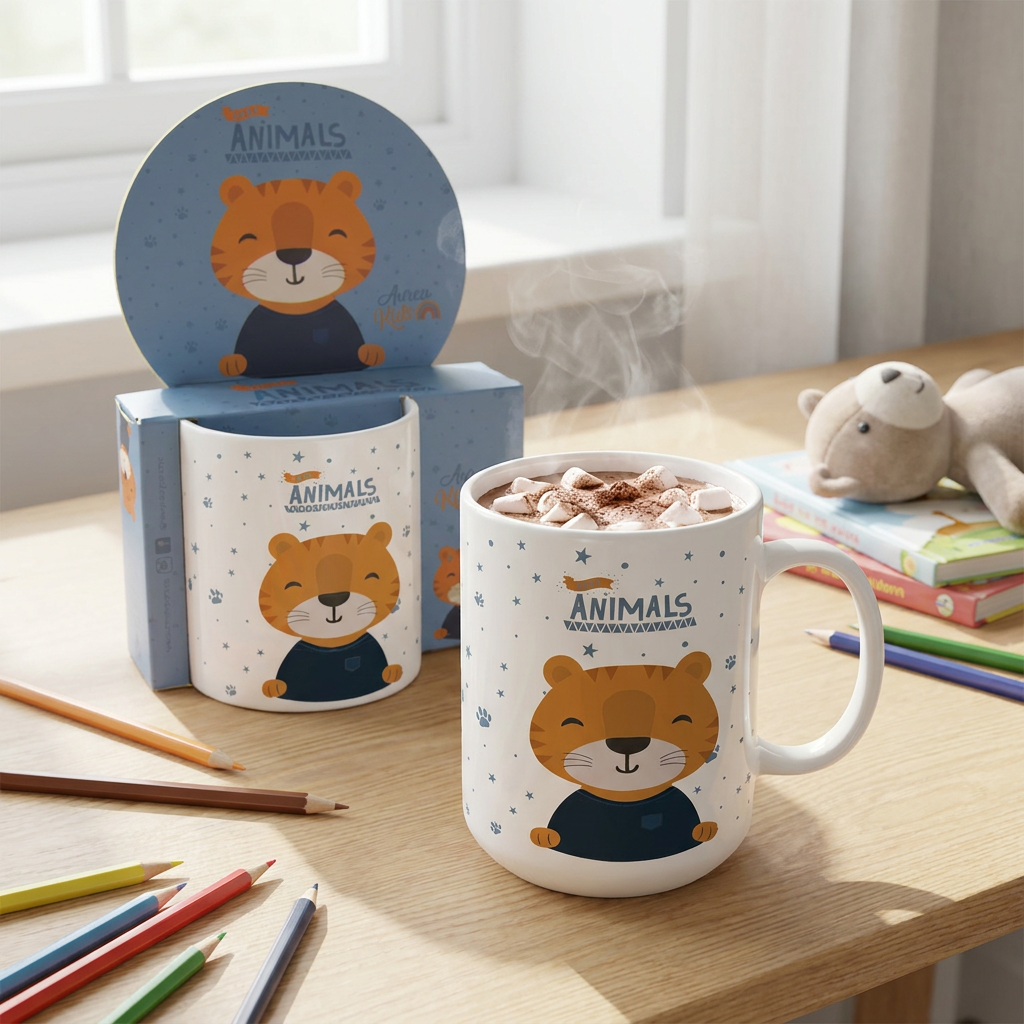 Taza de Plástico – 3D Animals | Aurea Kids