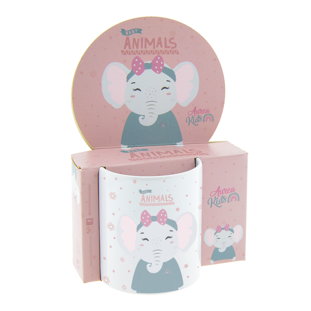 Taza Infantil Plástico 330ml - 3D Animals