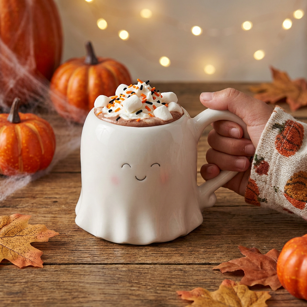 Taza de Cerámica + Gafas Divertidas – Halloween | Lovely Story