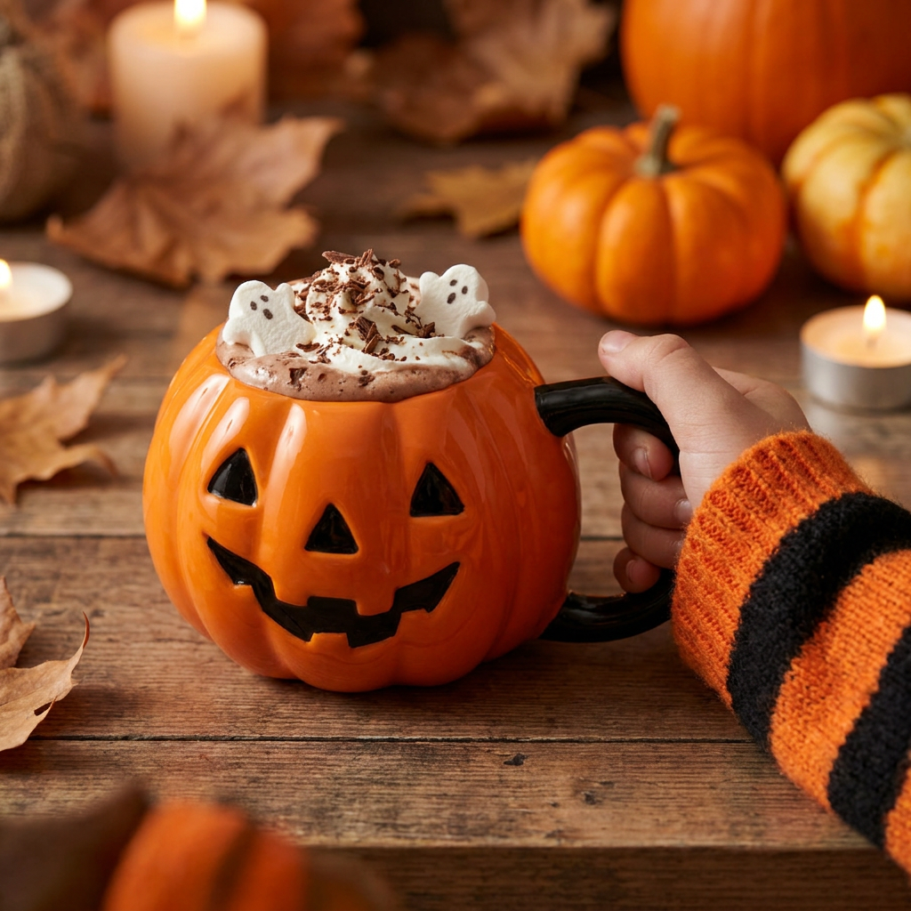 Taza de Cerámica + Gafas Divertidas – Halloween | Lovely Story