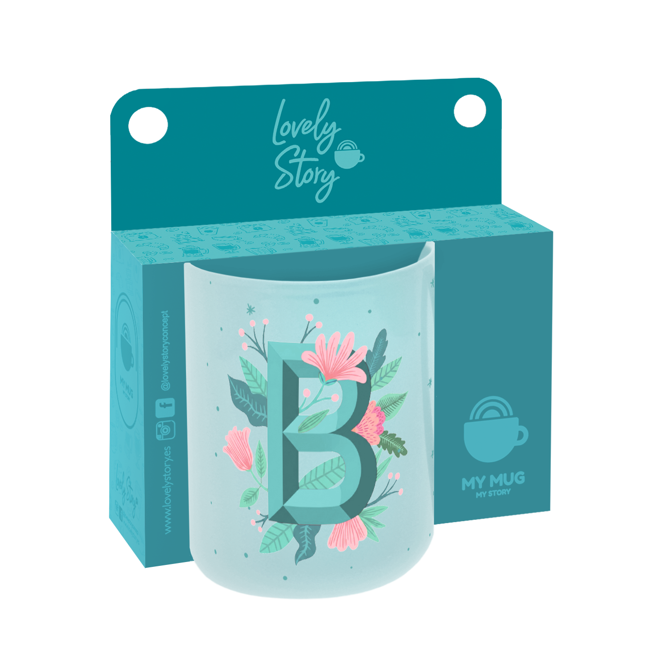 Taza de Cerámica – Initial Blossom | Lovely Story