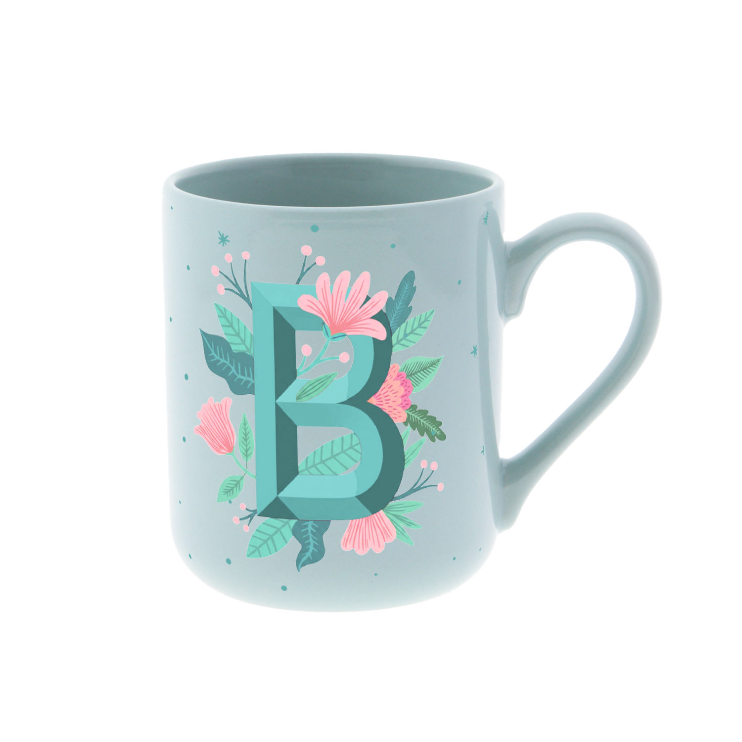 Taza de Cerámica – Initial Blossom | Lovely Story