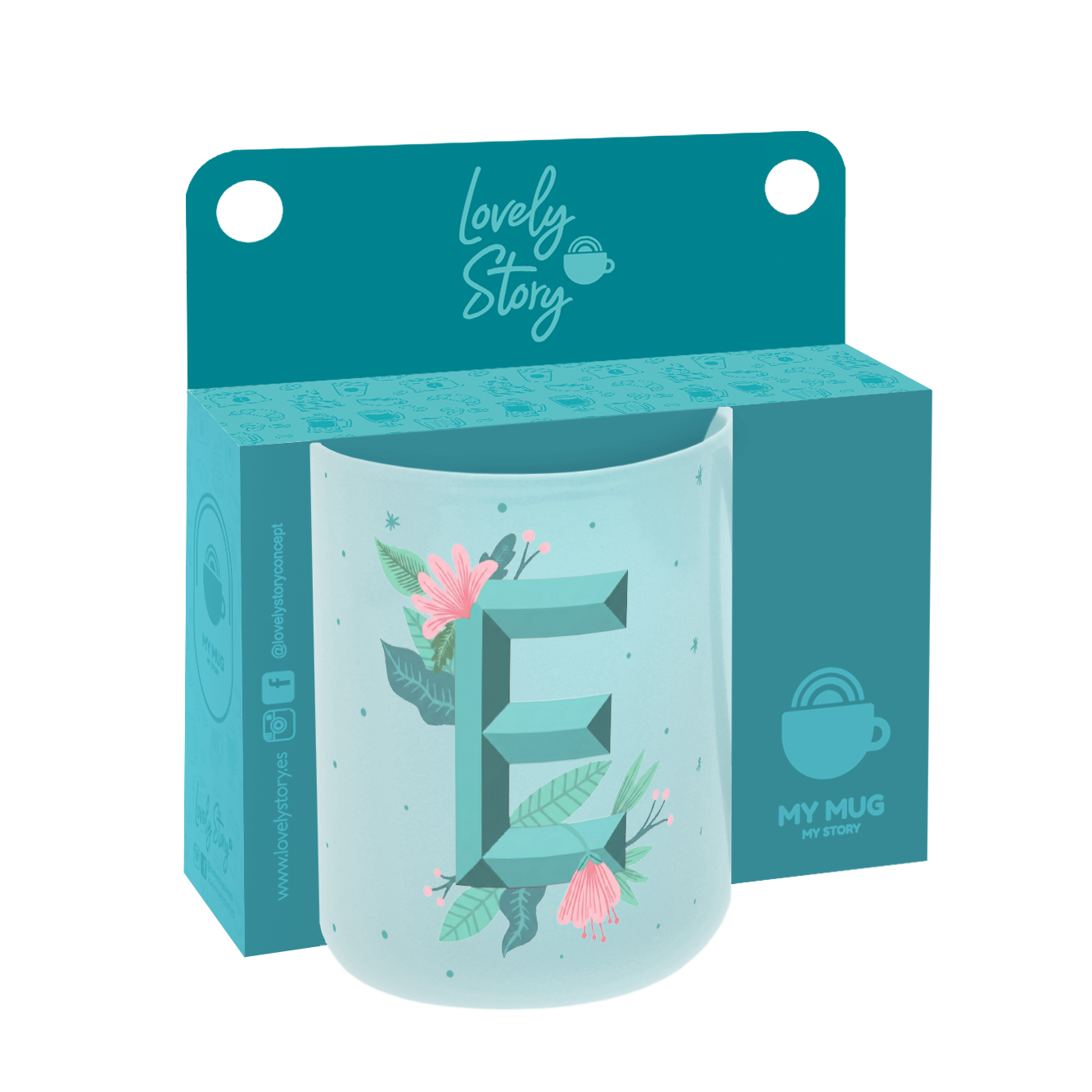 Taza de Cerámica – Initial Blossom | Lovely Story