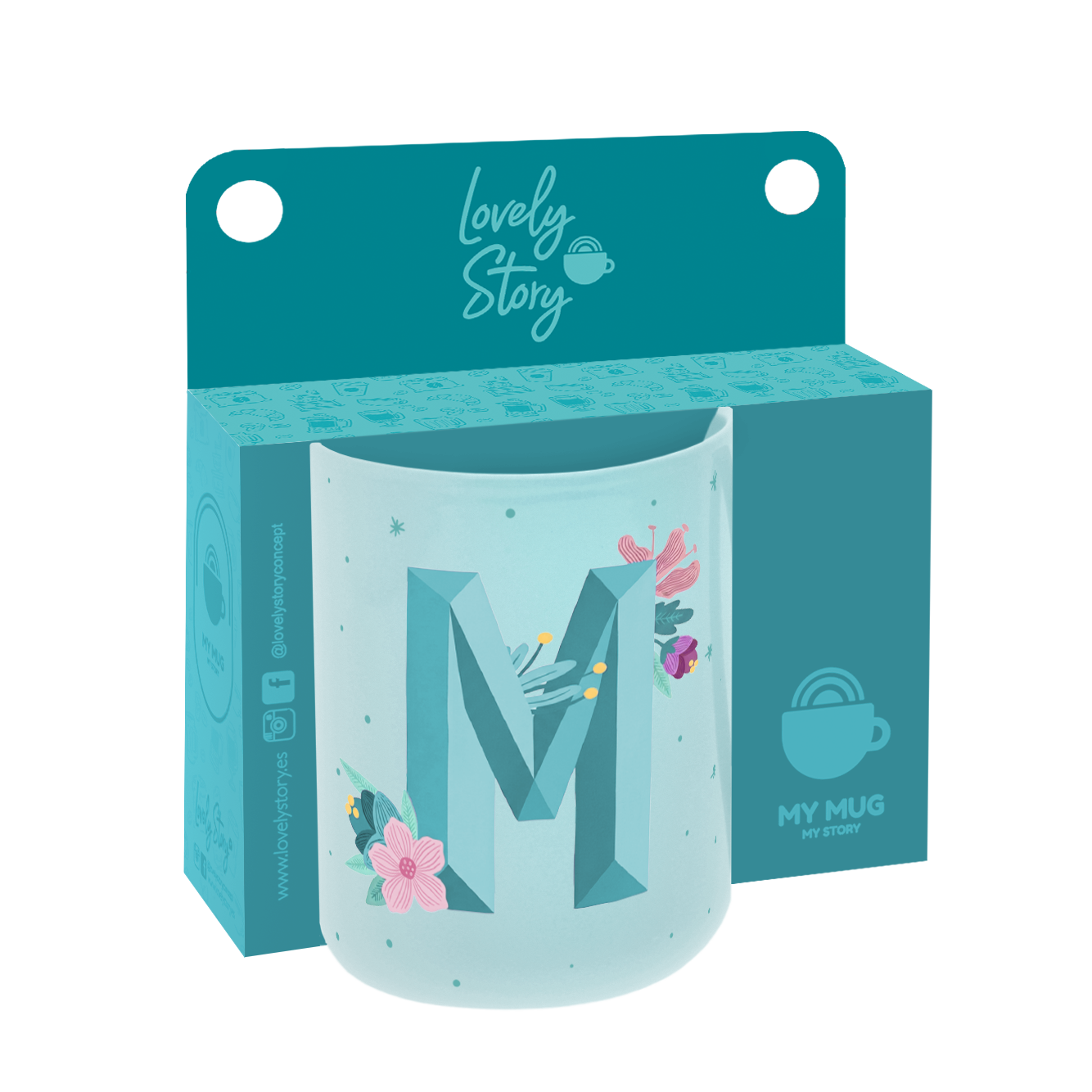 Taza de Cerámica – Initial Blossom | Lovely Story