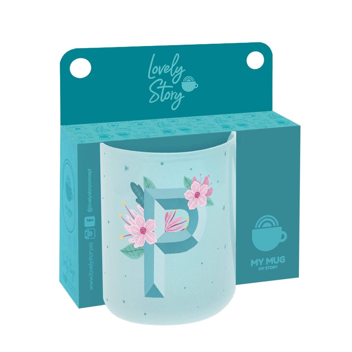 Taza de Cerámica – Initial Blossom | Lovely Story