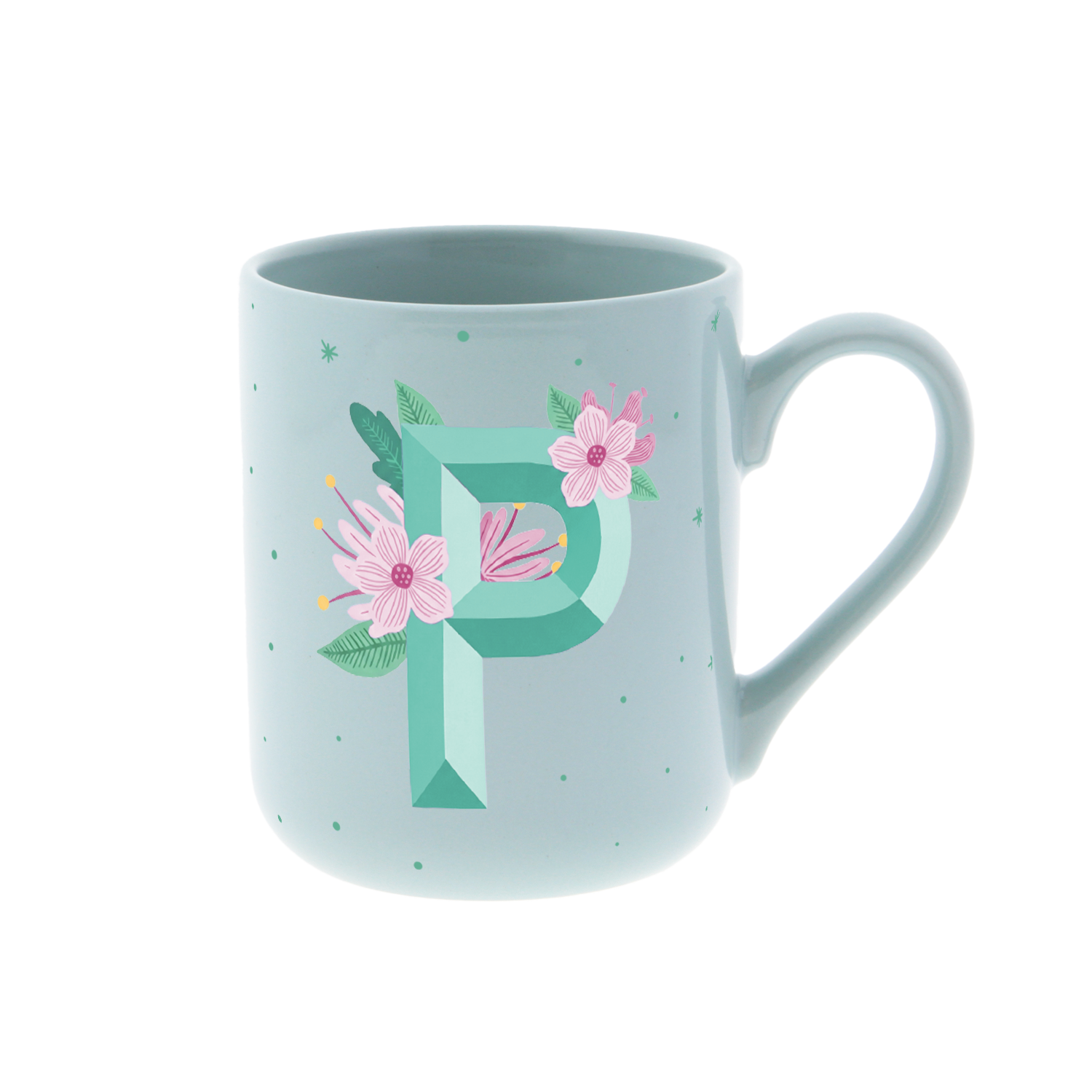 Taza de Cerámica – Initial Blossom | Lovely Story