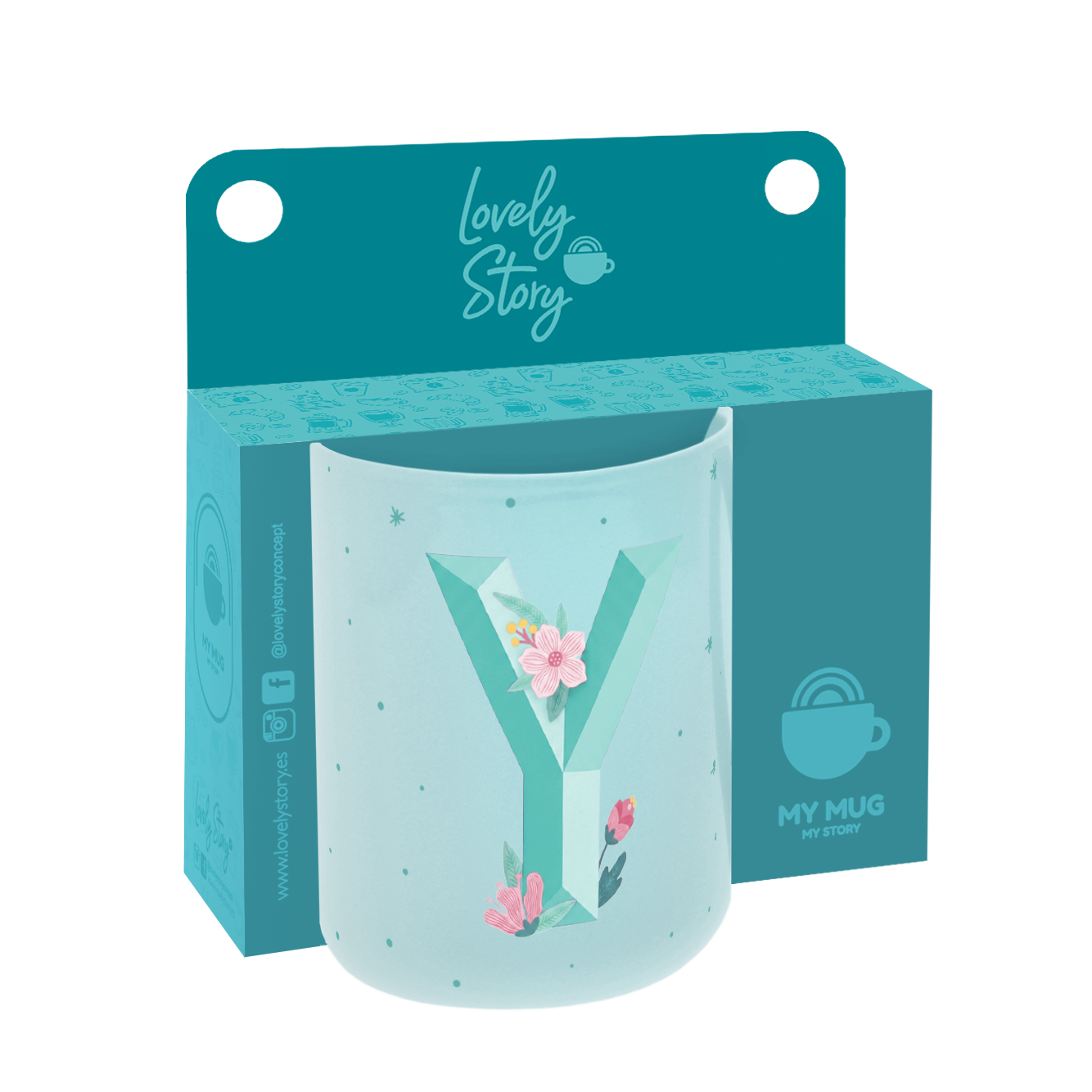 Taza de Cerámica – Initial Blossom | Lovely Story