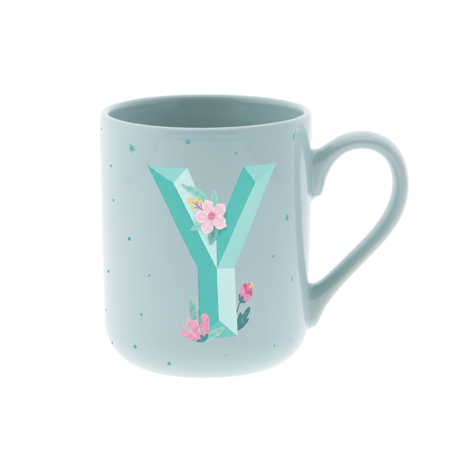 Taza de Cerámica – Initial Blossom | Lovely Story