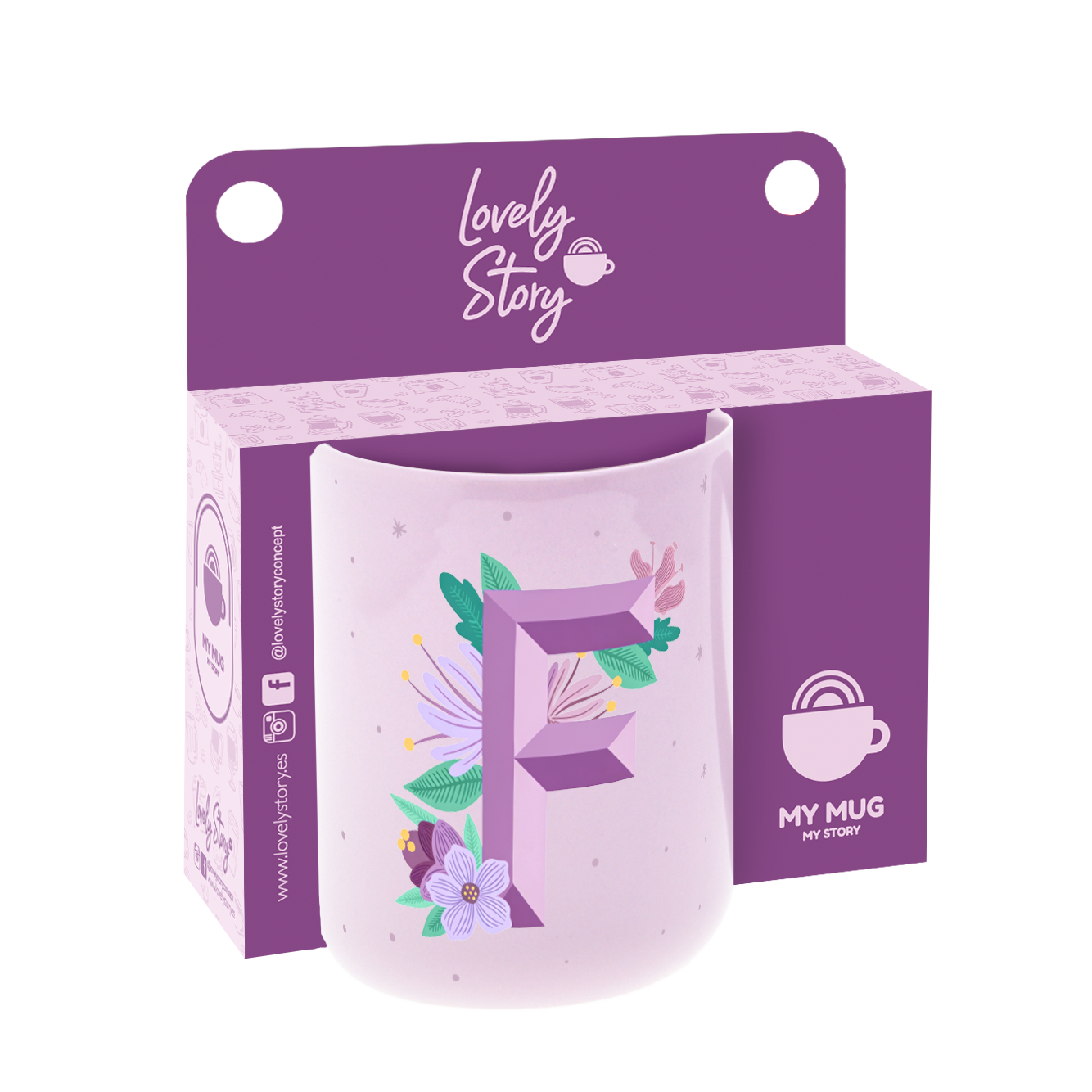Taza de Cerámica – Initial Blossom | Lovely Story