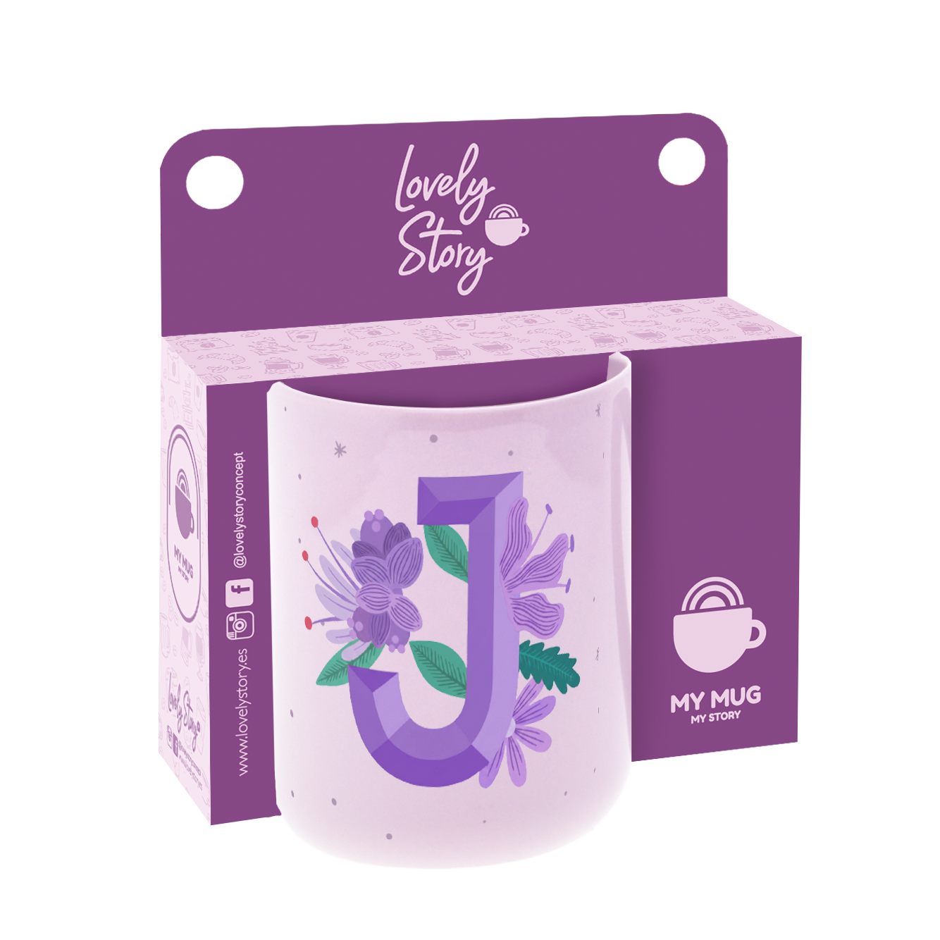 Taza de Cerámica – Initial Blossom | Lovely Story
