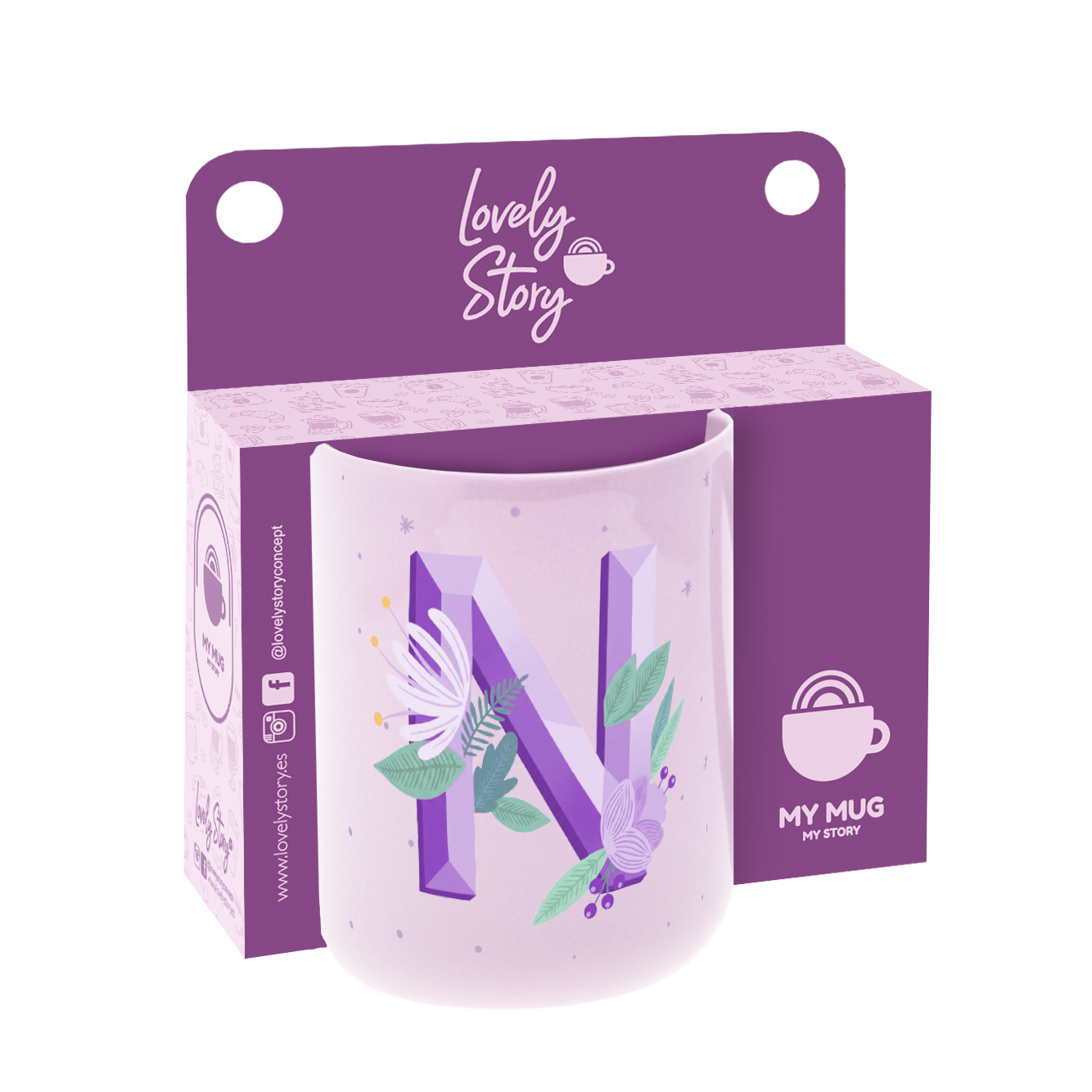 Taza de Cerámica – Initial Blossom | Lovely Story