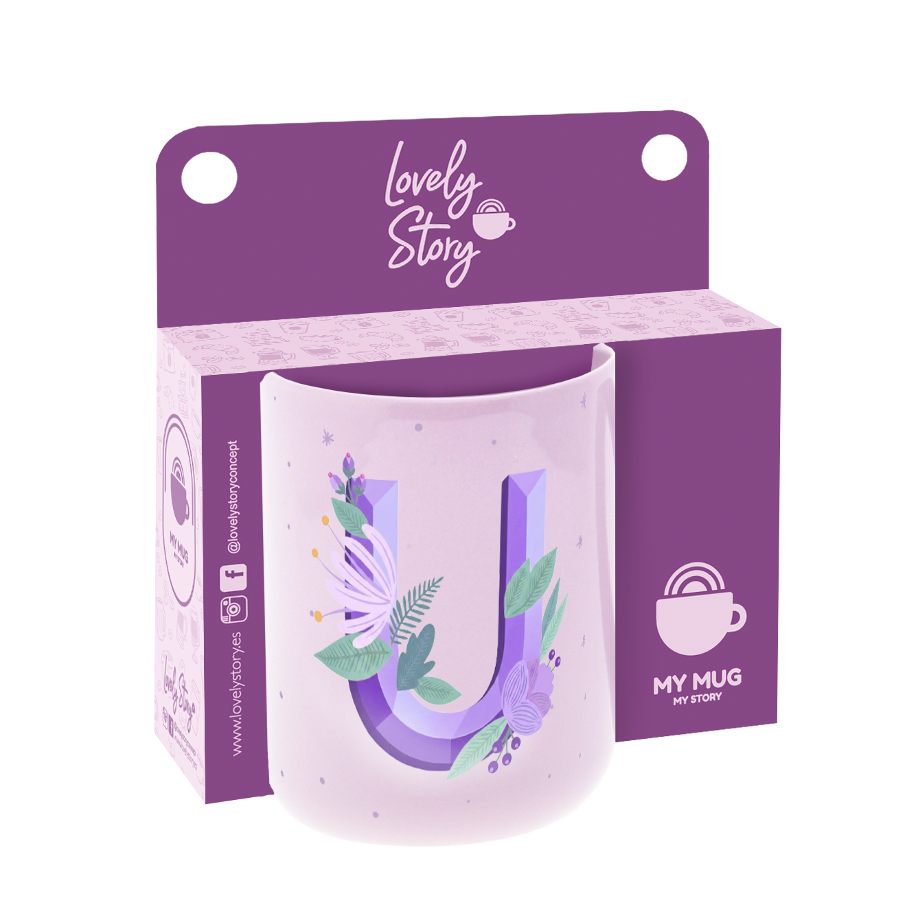 Taza de Cerámica – Initial Blossom | Lovely Story