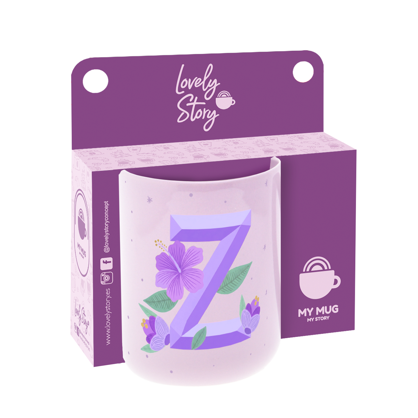 Taza de Cerámica – Initial Blossom | Lovely Story