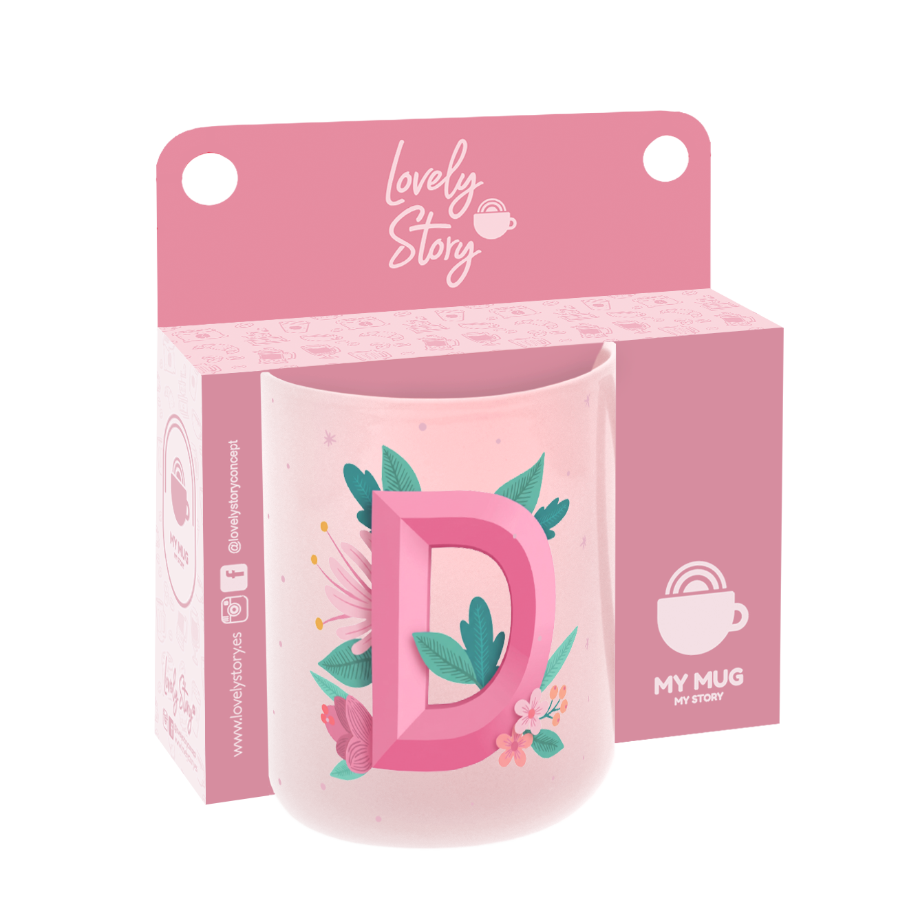 Taza de Cerámica – Initial Blossom | Lovely Story
