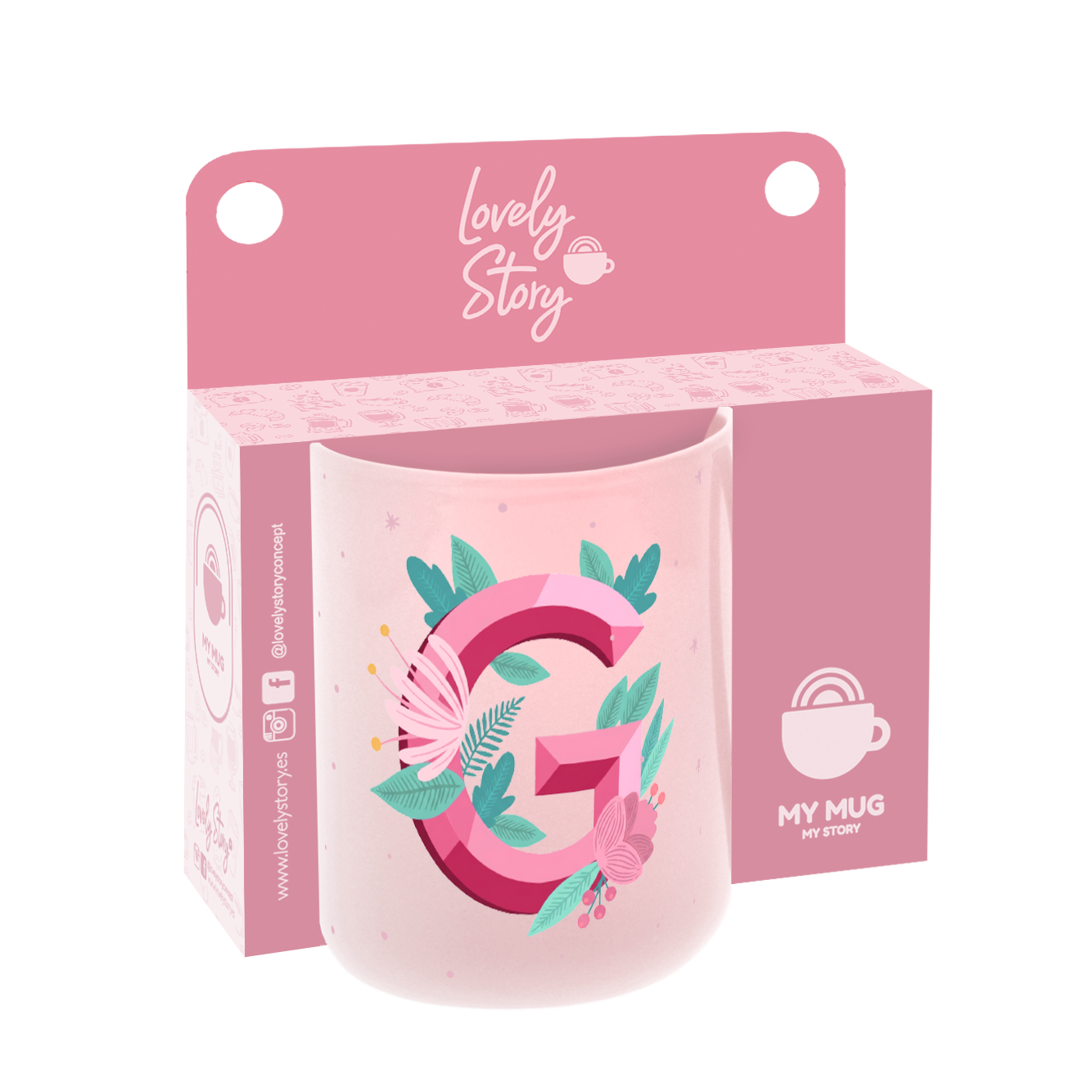 Taza de Cerámica – Initial Blossom | Lovely Story