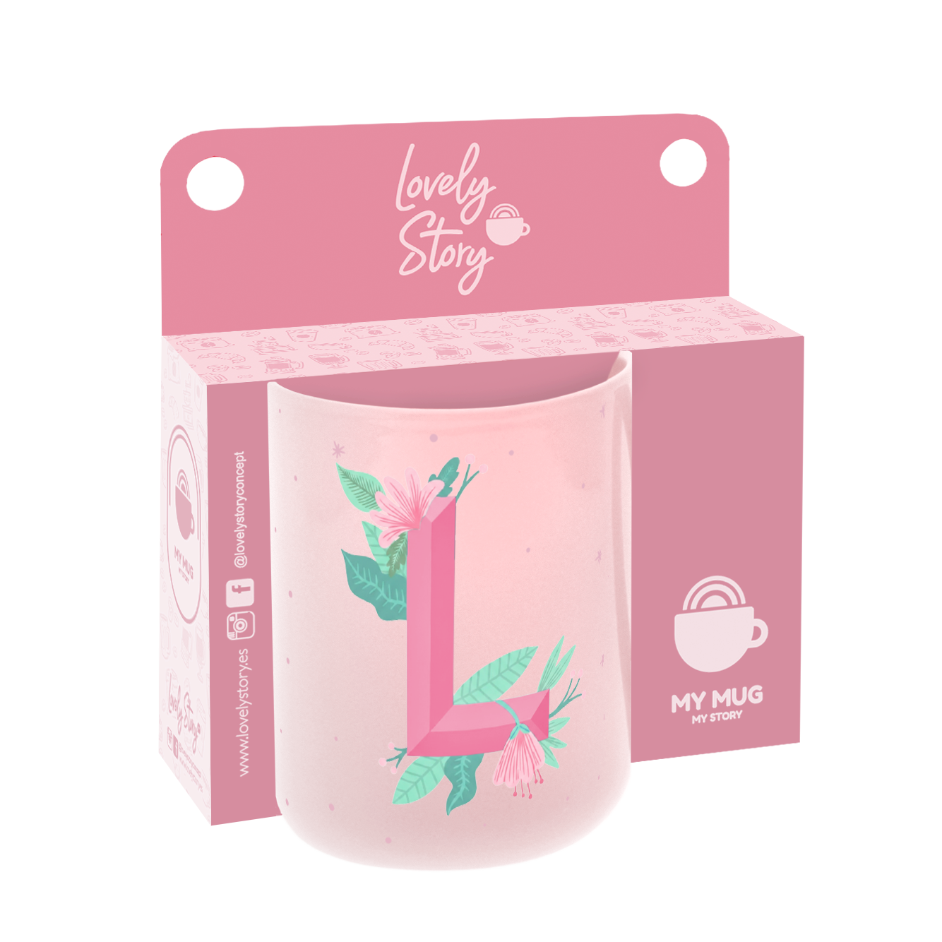 Taza de Cerámica – Initial Blossom | Lovely Story