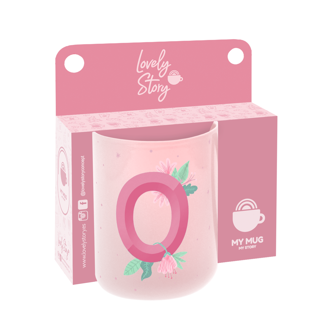 Taza de Cerámica – Initial Blossom | Lovely Story