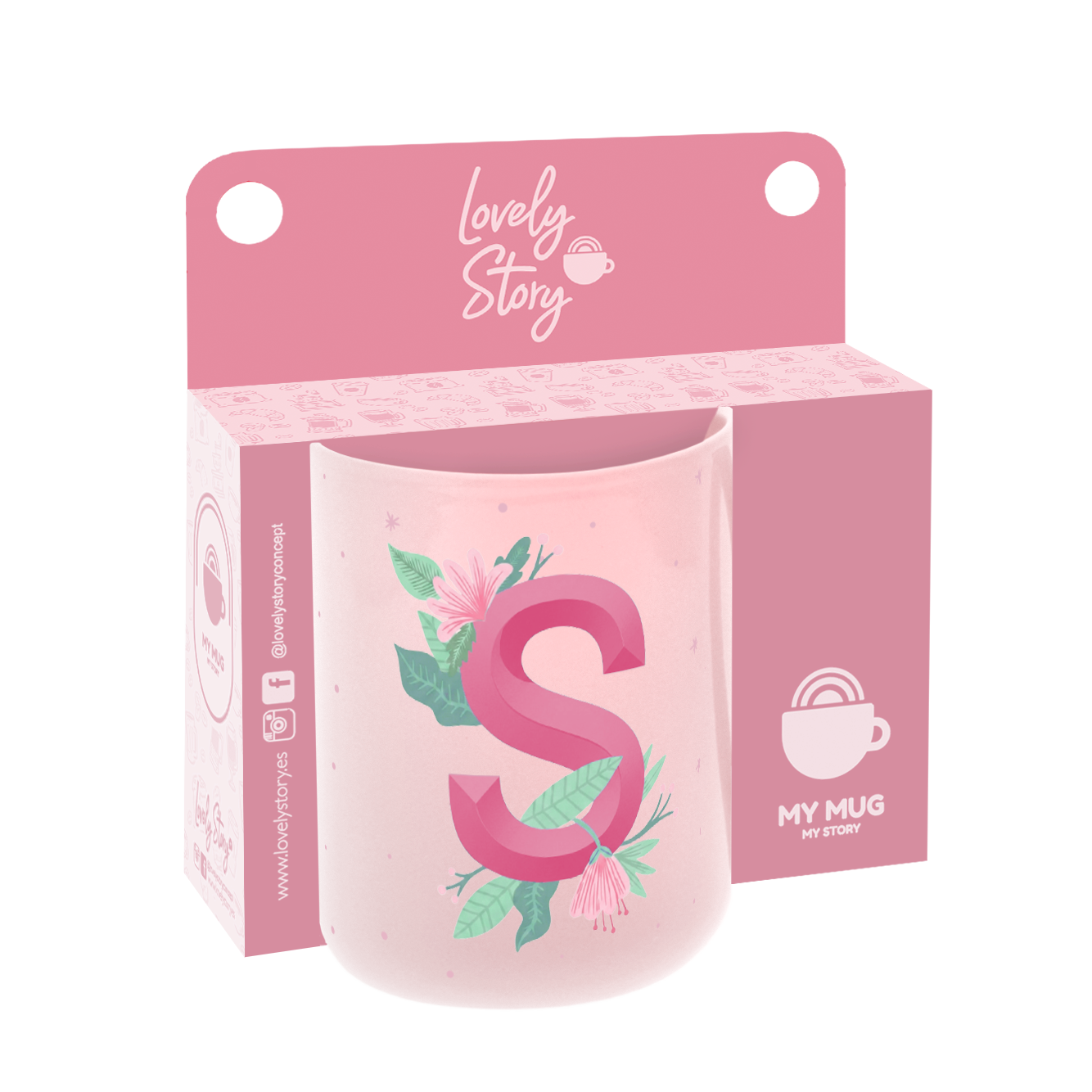 Taza de Cerámica – Initial Blossom | Lovely Story