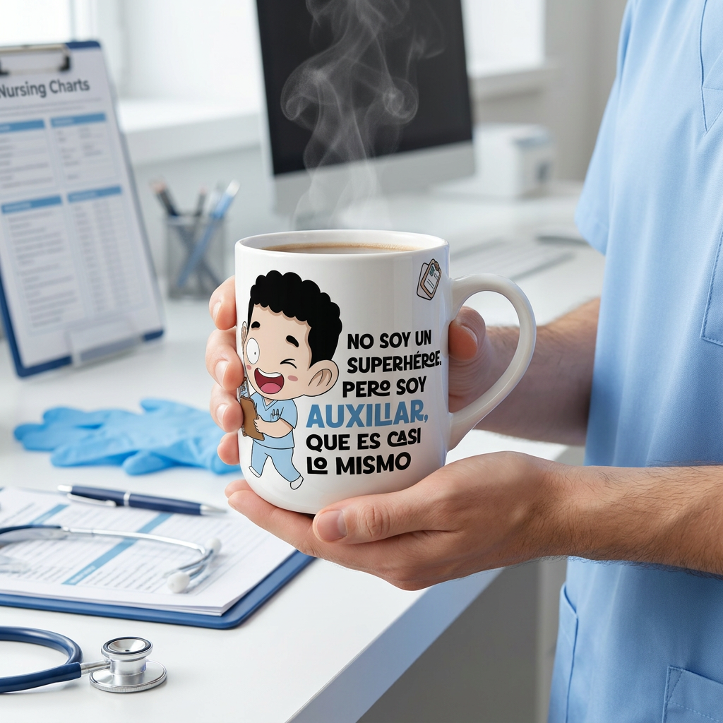 Taza de Cerámica – Auxiliar de Enfermería | Malasaña