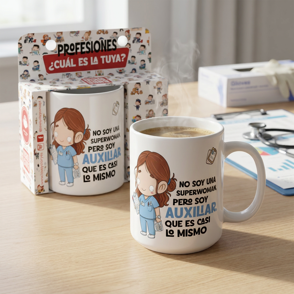 Taza de Cerámica – Auxiliar de Enfermería | Malasaña