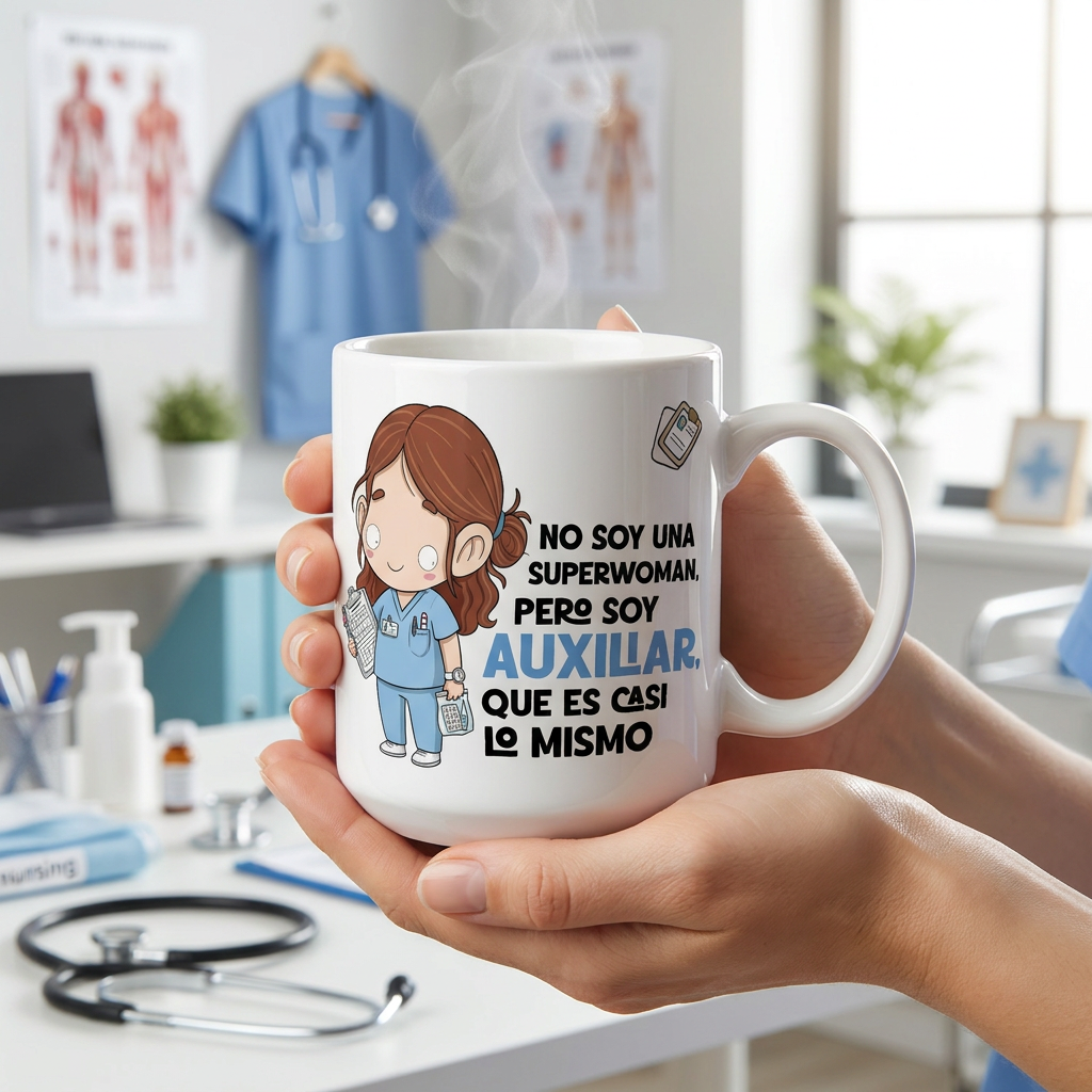 Taza de Cerámica – Auxiliar de Enfermería | Malasaña