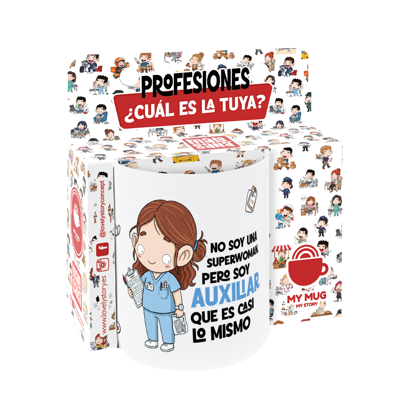 Taza de Cerámica – Auxiliar de Enfermería | Malasaña